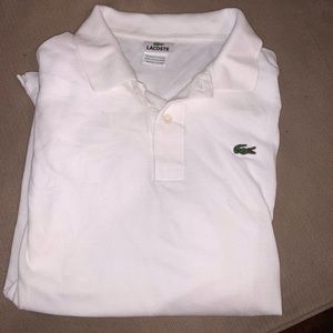 White Lacoste polo!